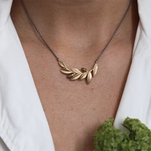 Halsband Olive Twig - Brons/Guld