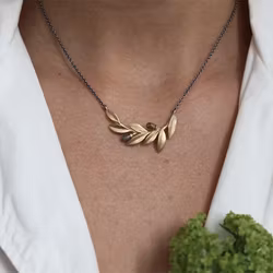 Necklace Olive Twig - Bronze/Gold