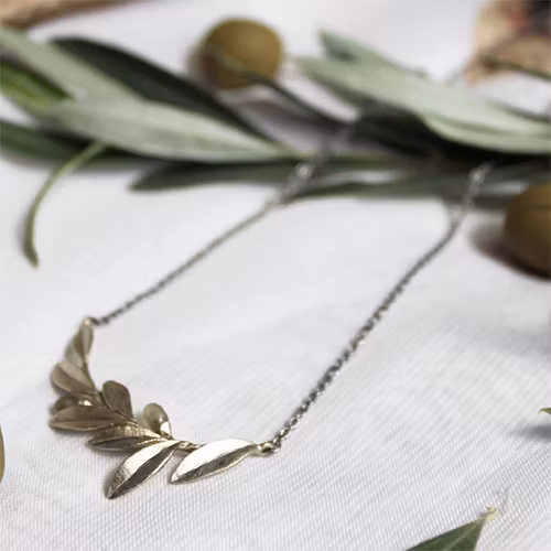 Halsband Olive Twig - Brons/Guld