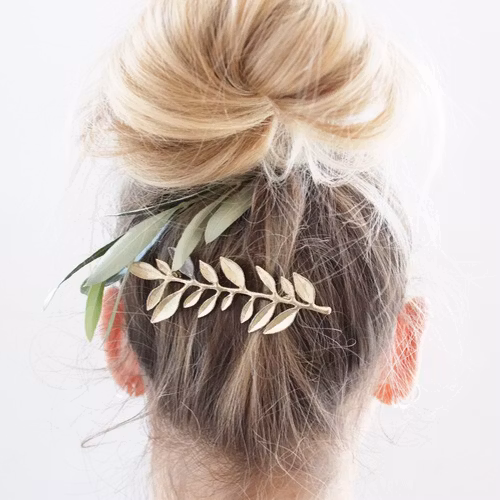 Brooch Olive Branch - Bronze/Gold