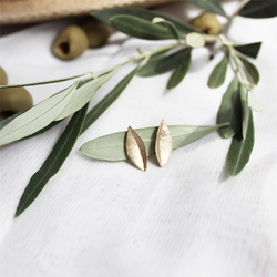 Örhängen Olive Leaf - Brons/Guld