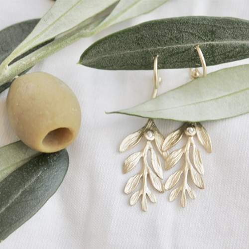 Earrings Milos Olive - Bronze/Gold