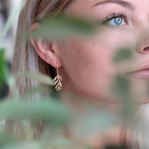 Earrings Milos Olive - Bronze/Gold