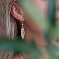 Örhängen Santorini Olive - Brons/Guld