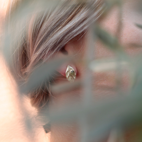 Earrings Samos Olive - Bronze/Gold
