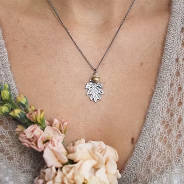 Necklace Tiny Mighty Oak - Bronze/Gold