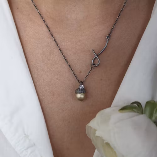 Halsband Simple Seed of Oak - Brons/Guld