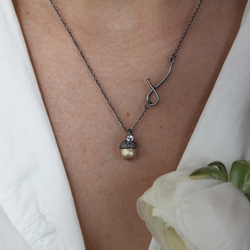 Halsband Simple Seed of Oak - Brons/Guld