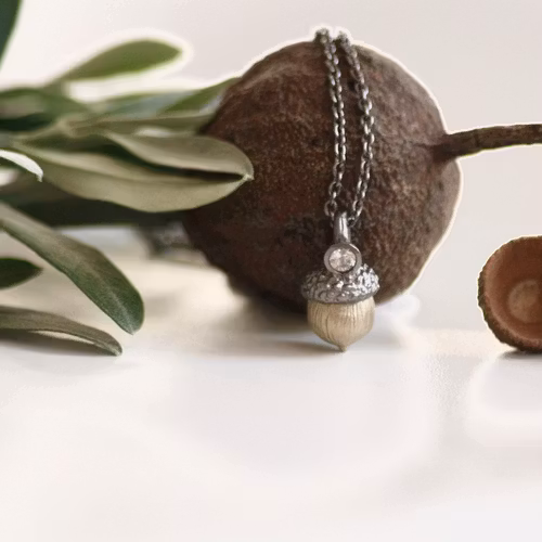 Halsband Simple Seed of Oak - Brons/Guld