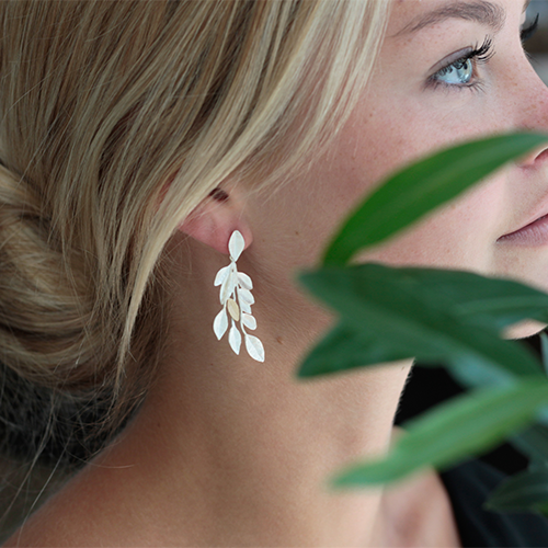 Örhängen Olive Branch - Silver