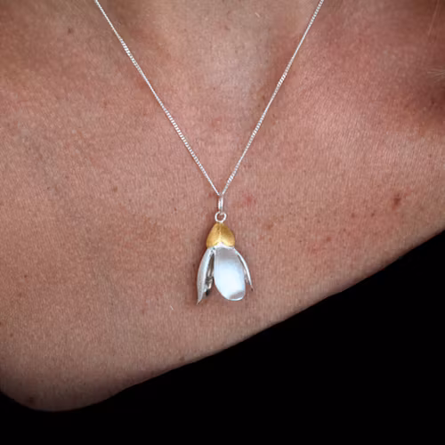 Necklace Snowdrops - Silver/Gold