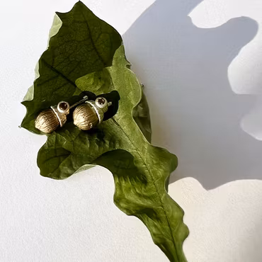 Earrings Acorn - Silver