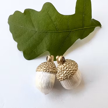 Earrings Fruit Of The Oak - Silver