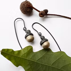 Earrings Scarlet Oak - Bronze/Gold