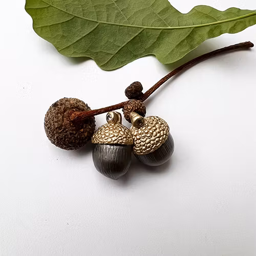 Earrings Fruit Of The Oak - Bronze/Gold