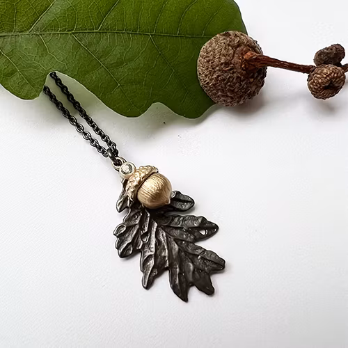 Necklace Tiny Mighty Oak - Bronze/Gold