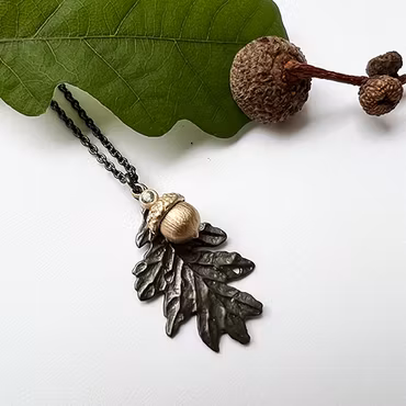 Necklace Tiny Mighty Oak - Bronze/Gold