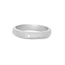 Misty Forest "Petite Diamond" Ring - Silver