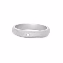 Misty Forest Petite Diamond Ring- Silver