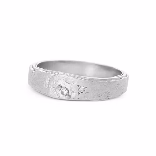 Misty Forest Summer Rain Ring- Silver