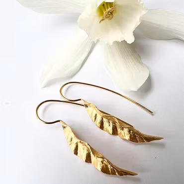 Örhängen Thin Leaves - Guld