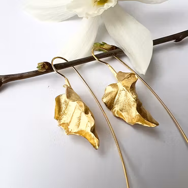 Örhängen Precious Leaves - Guld