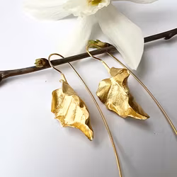 Earrings Precious Leaves - Gold
