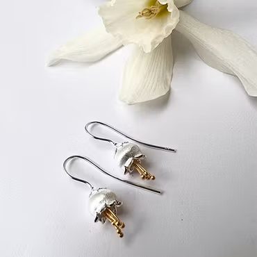 Örhängen Tiny Lily - Silver/Guld