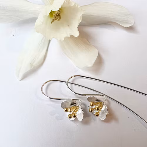 Earrings Lovely Blossom - Silver