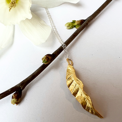 Halsband Thin Leaves - Guld