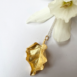 Halsband Long Golden Leaves - Guld