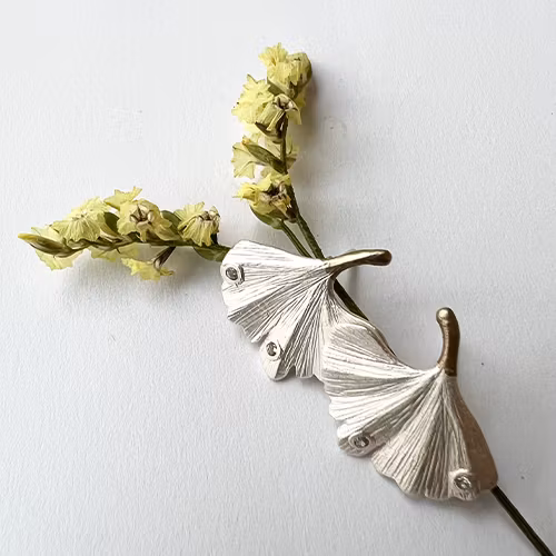 Örhängen Ueno Ginkgo - Silver