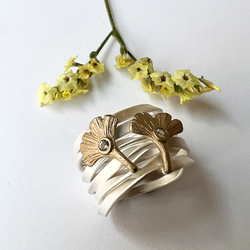 Ring Ginkgo Biloba - Silver