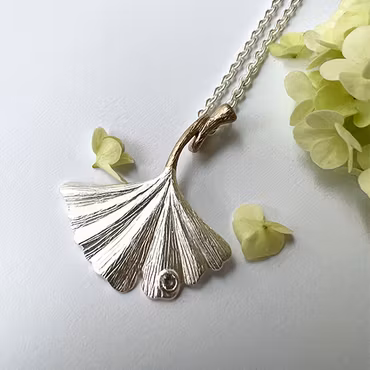 Halsband Kyoto Ginkgo - Silver