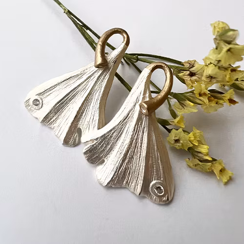 Örhängen Shibuya Ginkgo - Silver