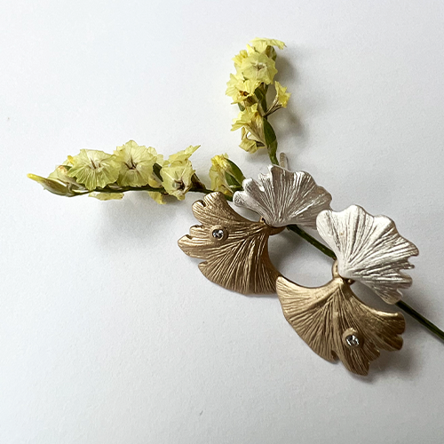 Earrings Ginkgo Zendai - Silver