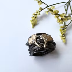Ring Ginkgo Biloba - Brons/Guld