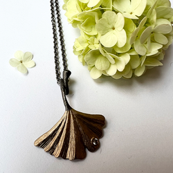 Halsband Kyoto Ginkgo - Brons/Guld