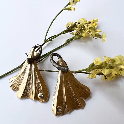 Örhängen Shibuya Ginkgo - Brons/Guld