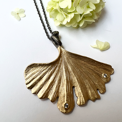 Halsband Ebisu Ginkgo - Brons/Guld
