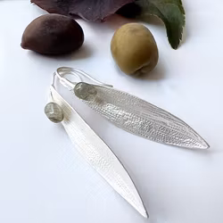 Earrings Skopelos Olive - Silver