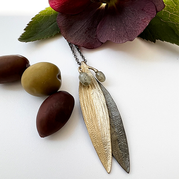 Halsband Folegandros Olive - Brons/Guld
