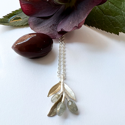 Halsband Antiparos Olive - Silver