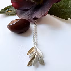 Necklace Antiparos Olive - Silver