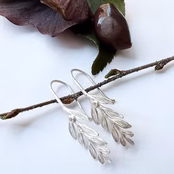 Earrings Milos Olive - Silver