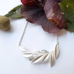 Necklace Olive Twig - Silver