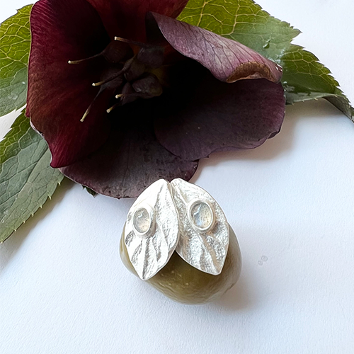 Örhänge Samos Olive - Silver