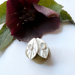 Örhänge Samos Olive - Silver