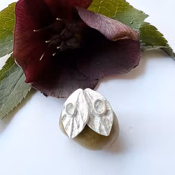 Örhänge Samos Olive - Silver