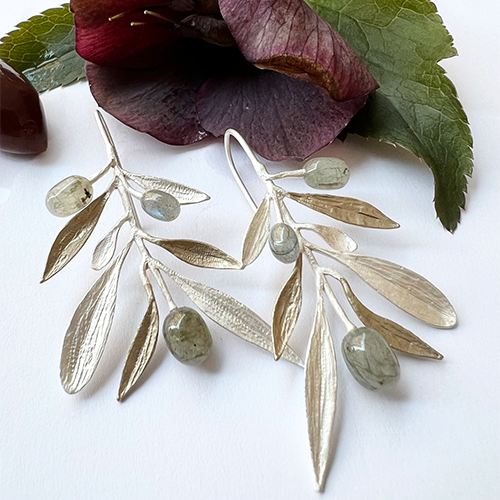 Örhängen Kalymnos Olive - Silver